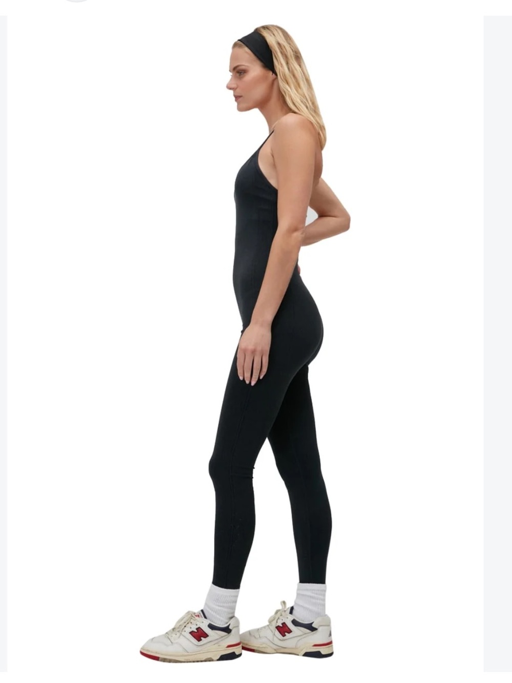 Spiritual Gangster Black Women's Slim yoga Jumpsuit with Spaghetti Straps